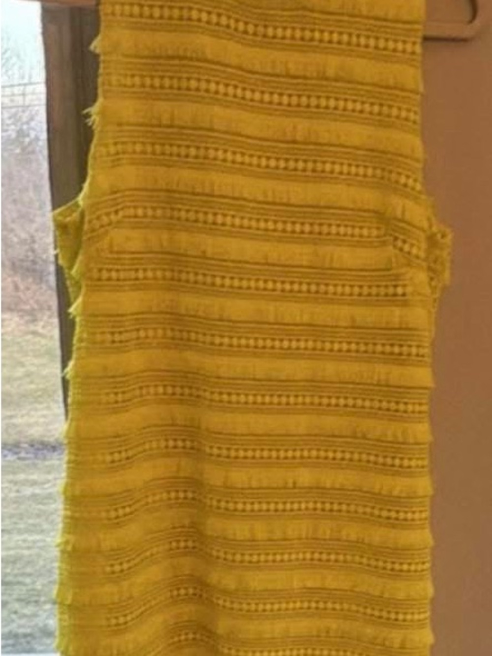 J. Crew Bright Yellow Knit Dress with Lace Trim